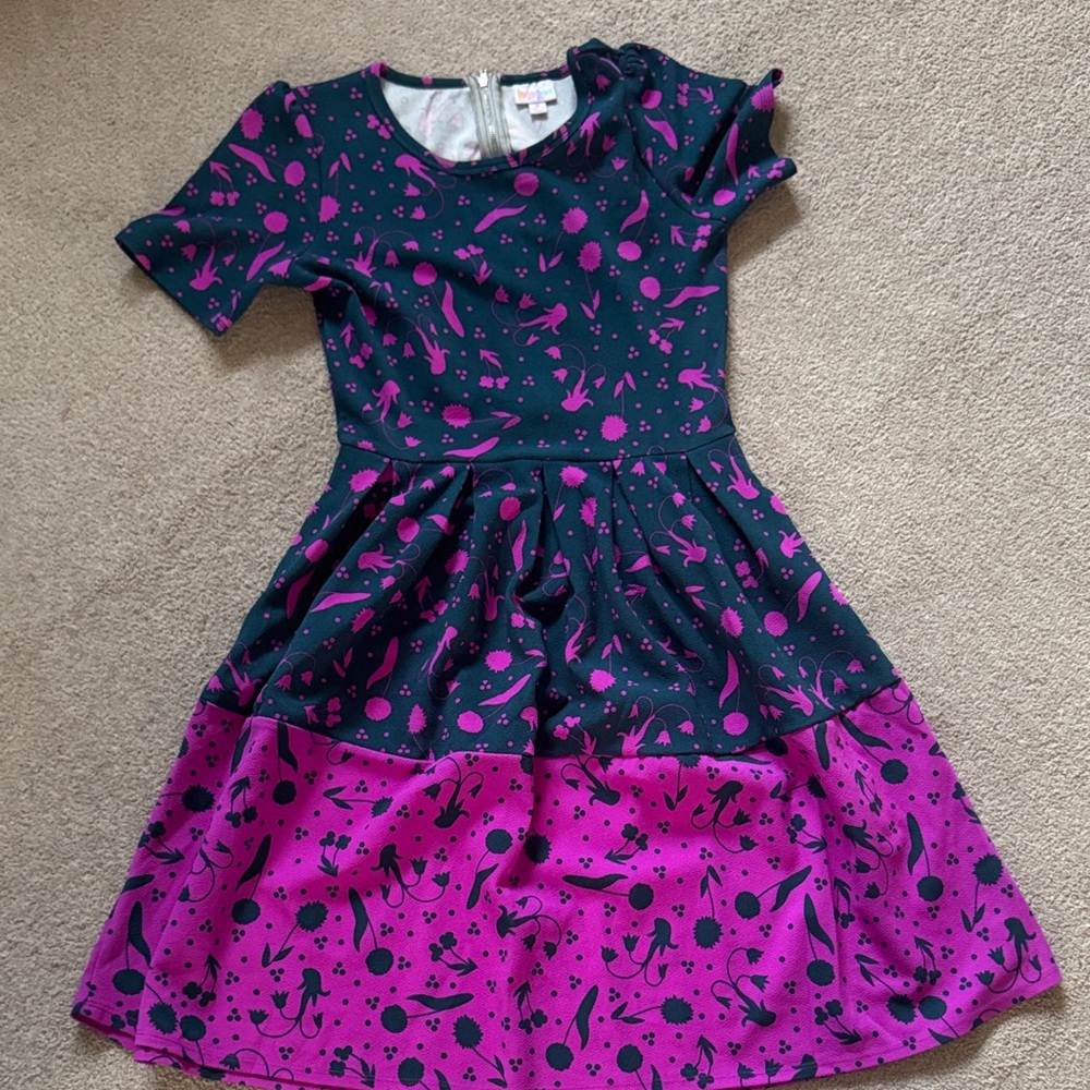 LuLaRoe Kids Dress in Pink and Black